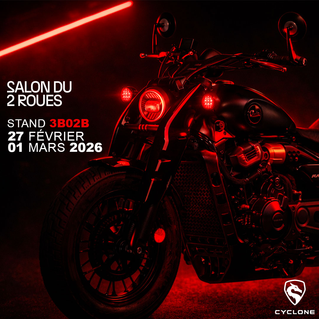 Lire la suite à propos de l’article CYCLONE au Salon du 2 Roues de Lyon 2026